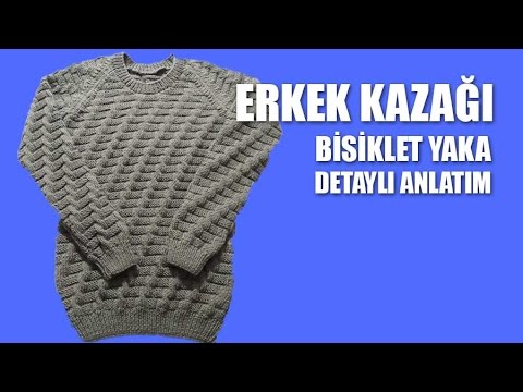 Bisiklet Yaka Erkek Kazağı Yapılışı